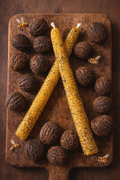 6 inch Altar Candles with Black Walnut Ink