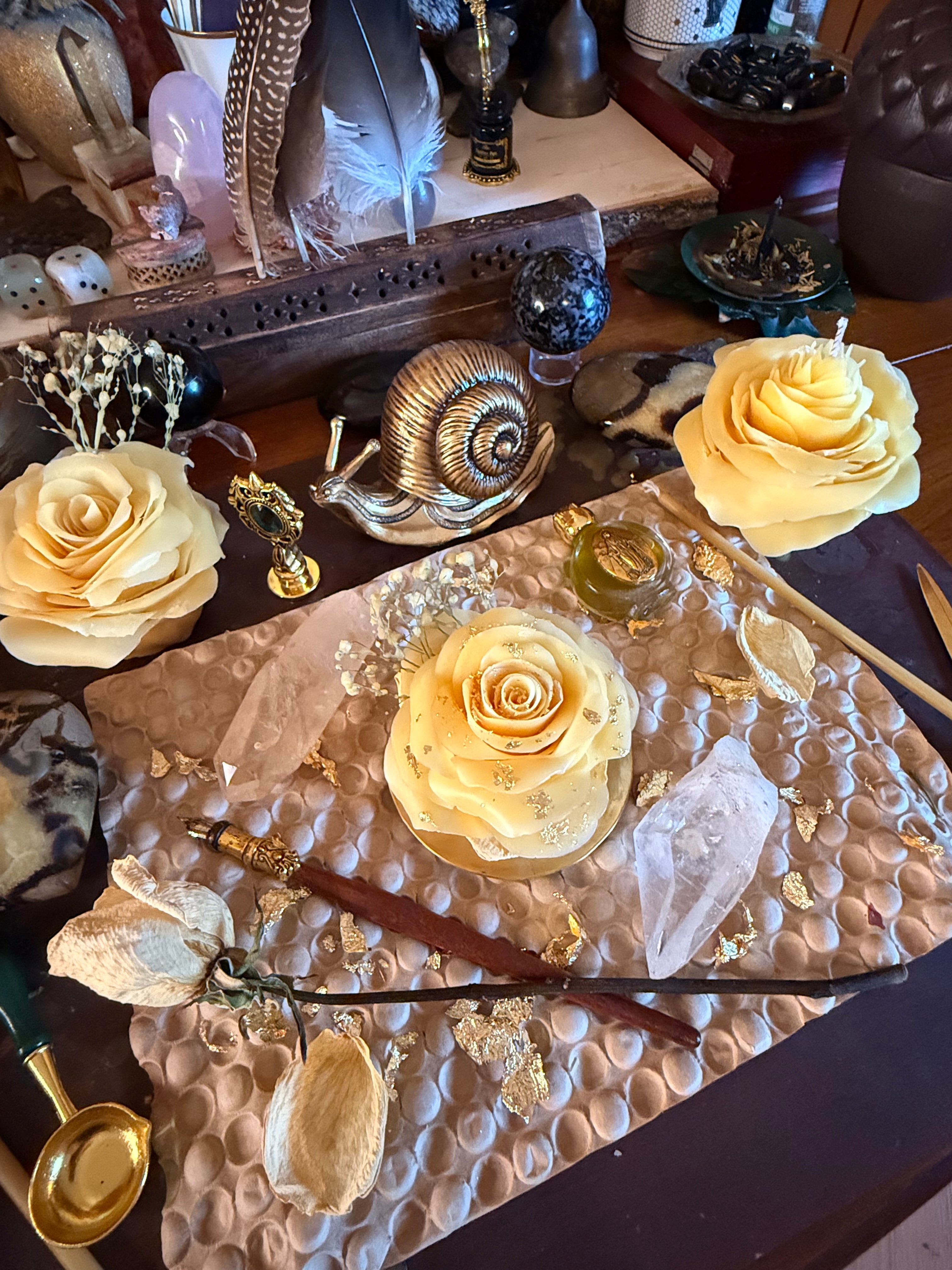 Your Deity Choice Beeswax Altar Rose (1 month wait)