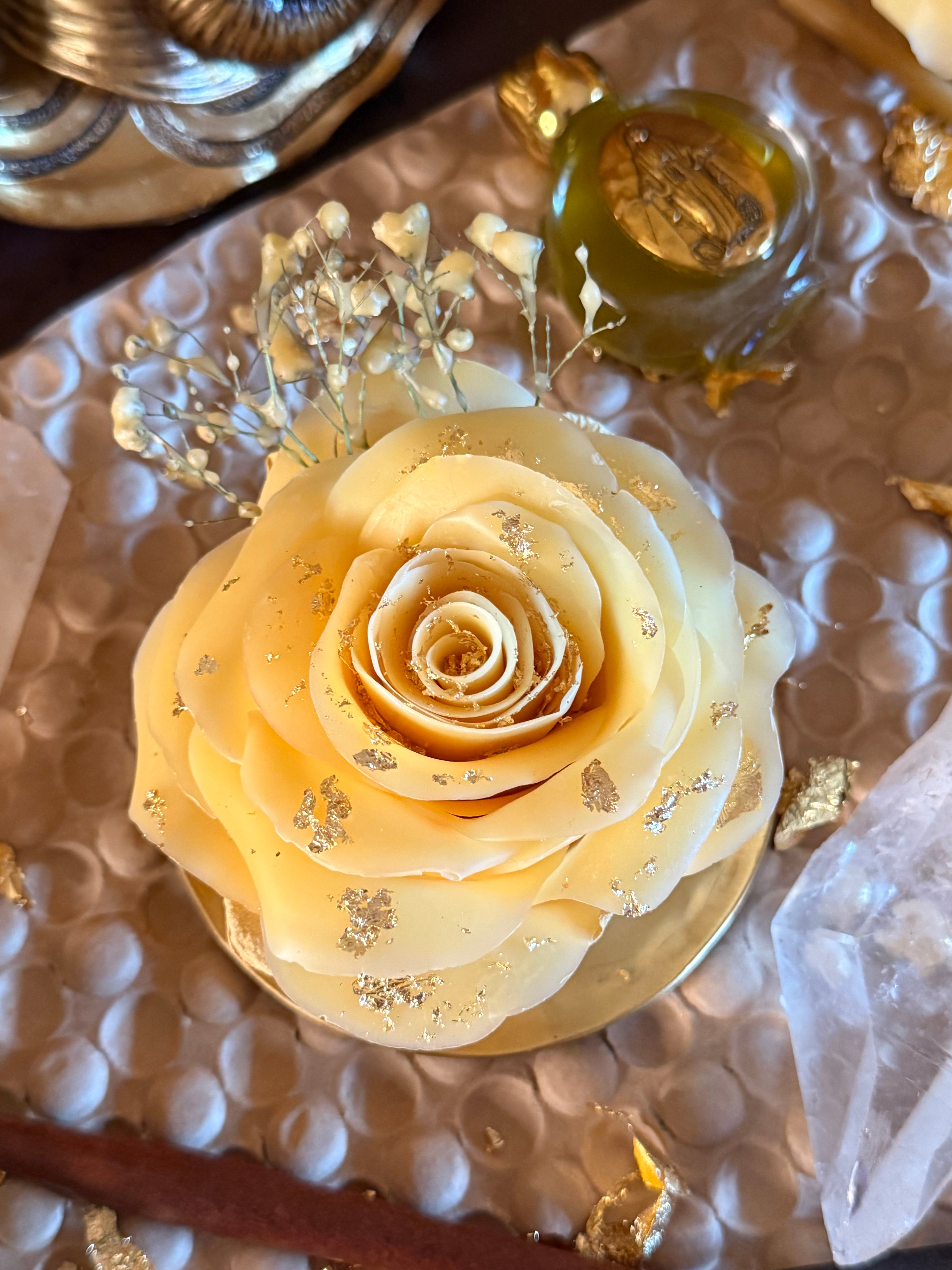 Your Deity Choice Beeswax Altar Rose (1 month wait)
