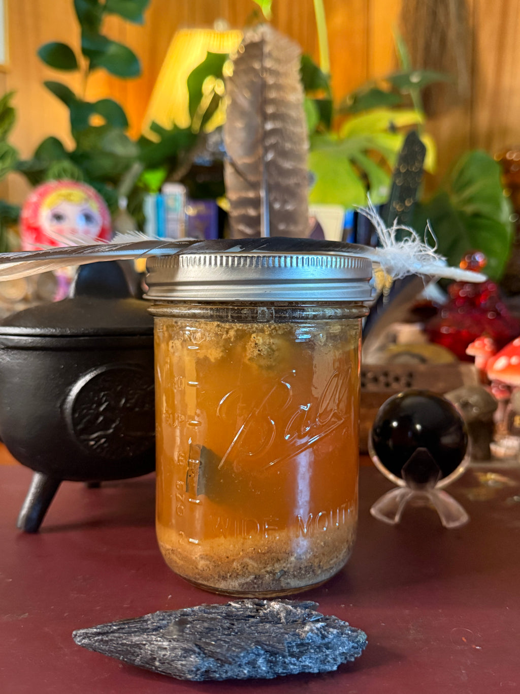 Spicy Btch War Water with chilli flakes, iron gall.