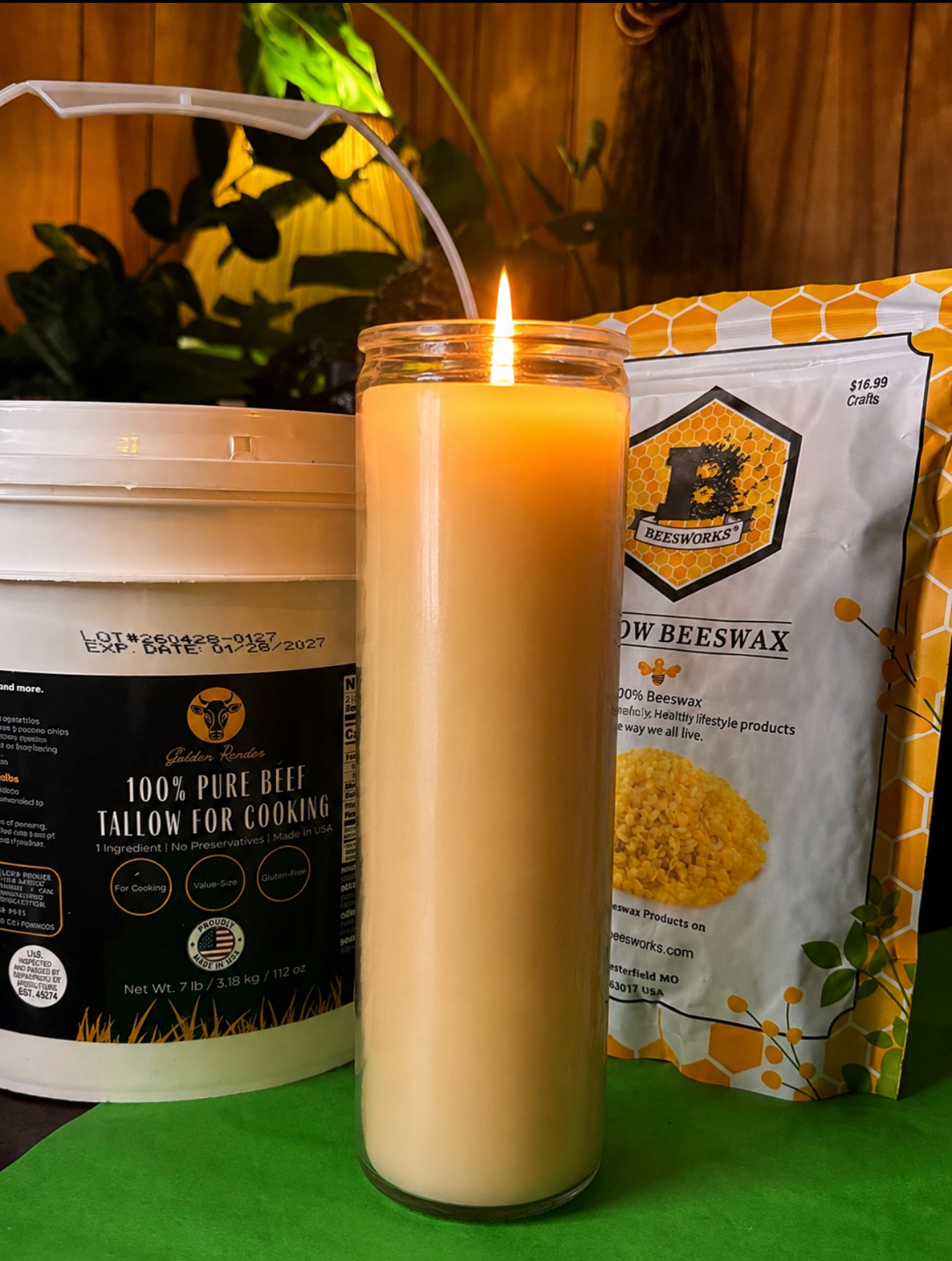 Ancestor Offerring Animal Fat 7 Day Candle