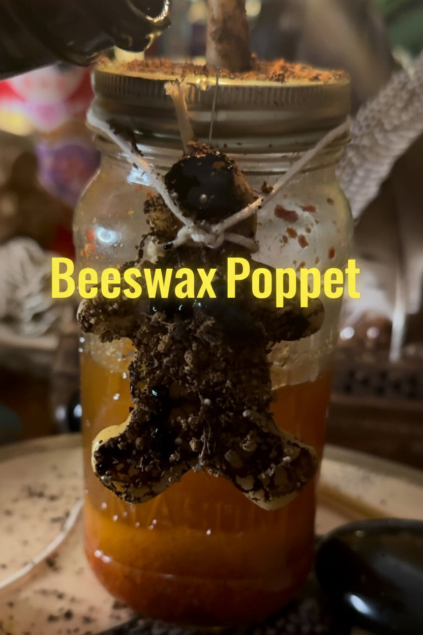 Handmade Beeswax Poppet Set of Two