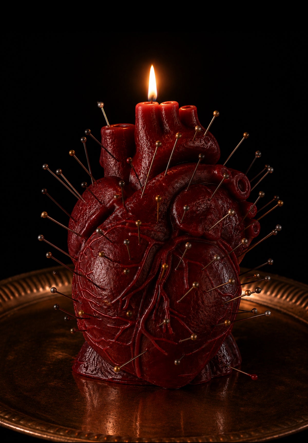 Black Walnut Heart Candle